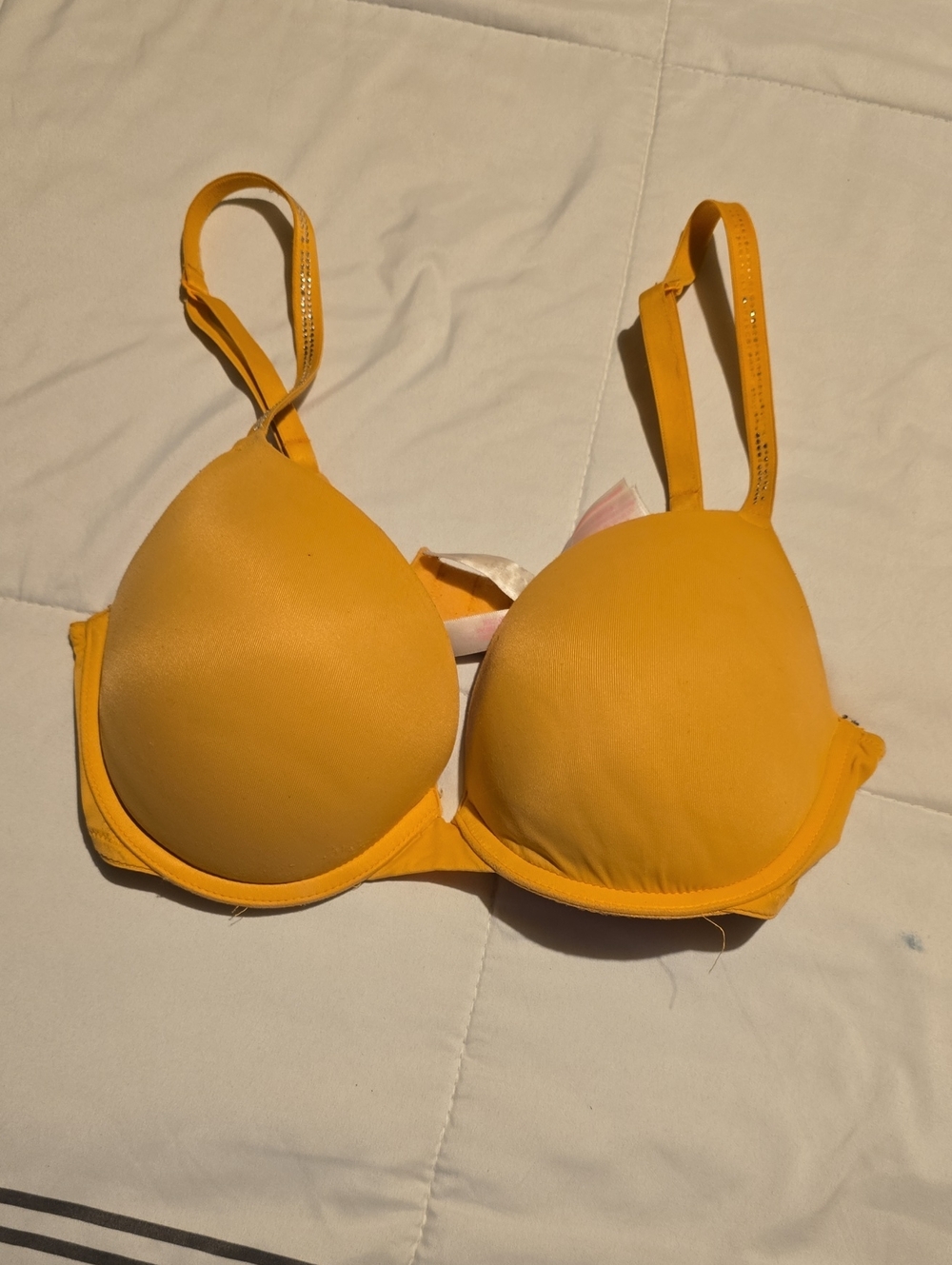 PINK Victoria's Secret Smooth Molded Bra in Orange